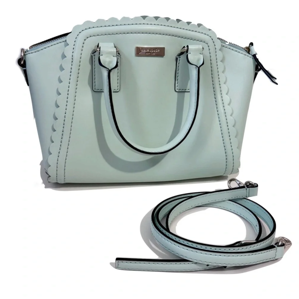 Kate Spade Bag and Dust Bag Lilac Road Marguerite Mint Scalloped Edge